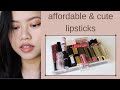 Lipsticks Collection | 26 Lipstick Swatches &amp; Try-on | lots of drugstore