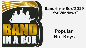 Band-in-a-Box® for Windows: Popular Hot Keys