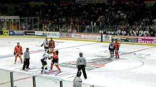 Colt King Vs Guillaume Lepine - Sheffield Steelers Vs Nottingham Panthers 16102011