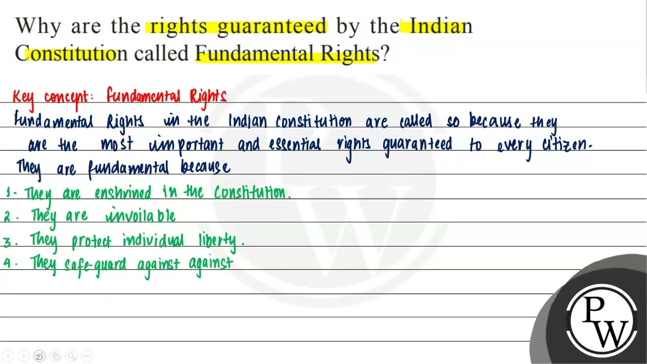 Why Are The Rights Guaranteed By The Indian Constitution Called Why Are The Rights Guaranteed By The Indian Constitution Called
