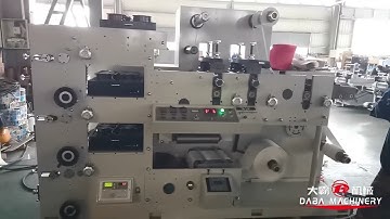3 colors flexo printing machine for rectangle label die cutting