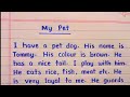 My pet dog essay  essay on my pet  my pet paragraph  my pet dog  essay writing  handwriting