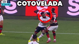 The incident involving Luiz Araújo's elbow in Flamengo vs. Vitória: Where's the VAR?