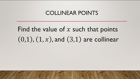 Find Coordinates of Collinear Points