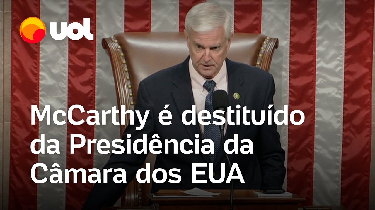 Kevin McCarthy, presidente da Câmara dos EUA, é destituído do cargo 