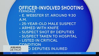 Suspect shot in Ferndale after stabbing Wayne County deputy