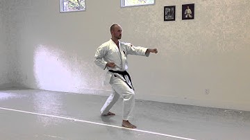 Soto Uke, Gyaku Zuki (back) | IKD Testing Syllabus videos | Shotokan Karate 2013