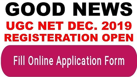 Application form Ugc NET DEC 2019