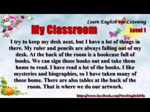 Learn English Via Listening Level 1 Unit 68 My Classroom