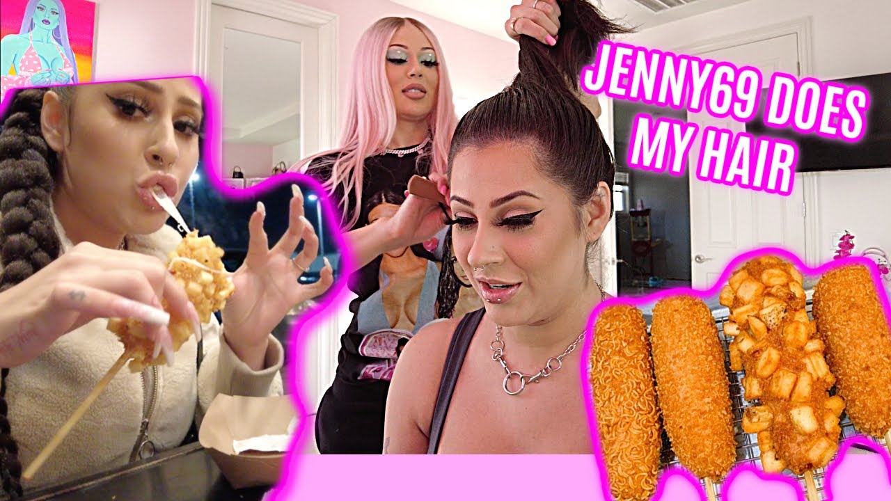 JENNY69 TRANSFORMS MY HAIR SO WE CAN GO EAT KOREAN CORN DOGS LOL ✨