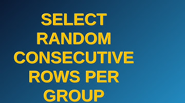 Select Random Consecutive Rows Per Group