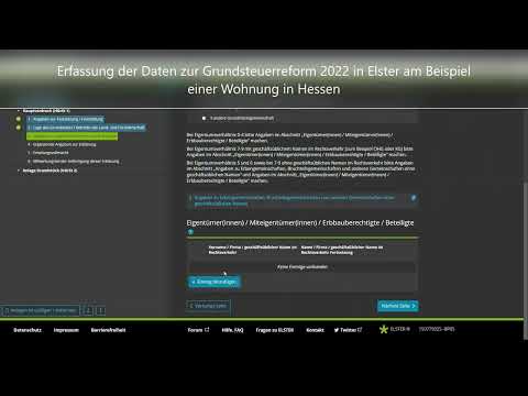 Erklärvideo Datenerfassung bei Elster zur Grundsteuerreform 2022 in Hessen am Beispiel einer Wohnung