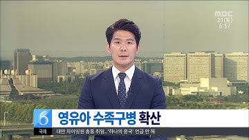 [대전MBC뉴스]영유아 수족구병 주의