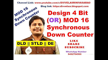 4 Bit Synchronous Down Counter || MOD 16 Synchronous Down Counter || MOD 16  Synchronous Counter