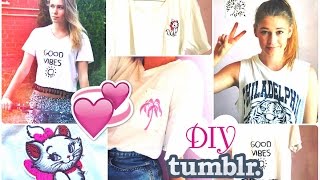 DIY футболки за 5 минут без шитья!/Одежда в стиле TUMBLR DIY футболки за 5 минут без шитья!/Одежда в стиле TUMBLR