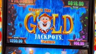 Three claim jumpers!! Huge win on where’s the gold jackpot!!