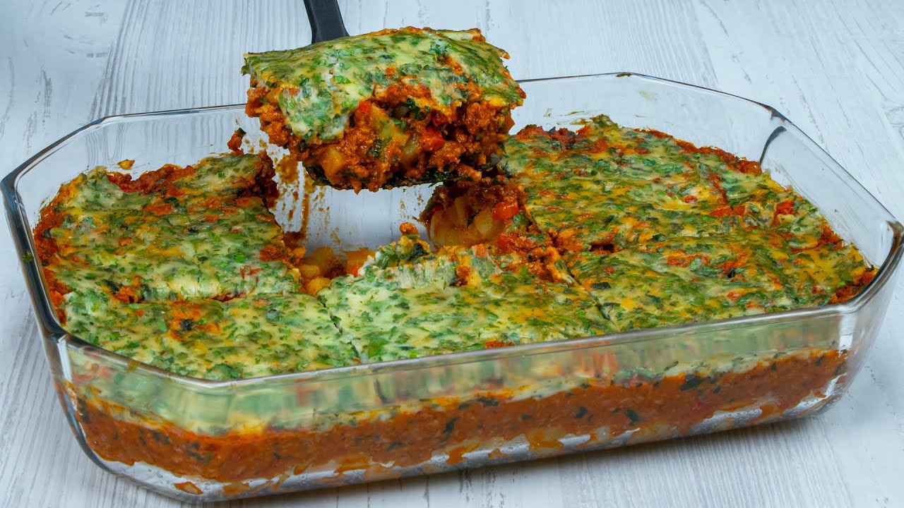 Ein komplexes Mittagessen in 20 min. Kartoffel-Hackfleisch-Moussaka wie ...