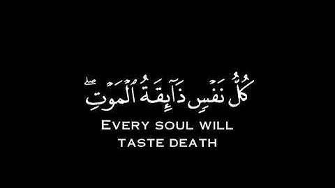 "كل نفس ذائقة الموت" قرآن شاشة سوداء #quran #تلاوة_خاشعة #قرآن