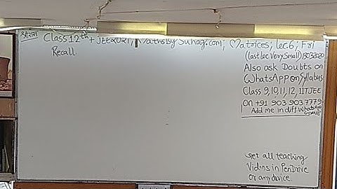 Lecture 6 Matrices Maths By Suhag Kariya Teko Classes Bhopal