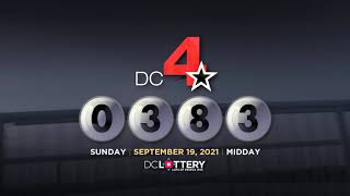 DC LOTTERY Midday 09/19/2021