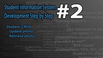 Tutorial  Step by Step (Student Information System)  Part 2