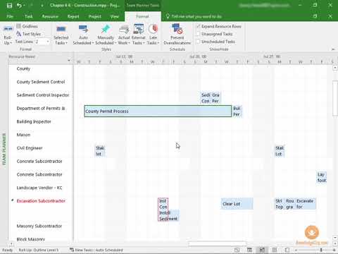 The Team Planner In Ms Project 16 Youtube