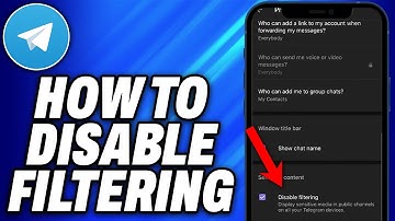 How To Disable Filtering On Telegram (2025) - Easy Fix