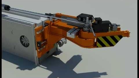 Pipe bending machine animation