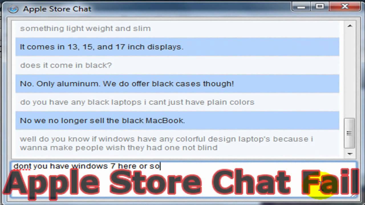 Apple store chat Apple store chat