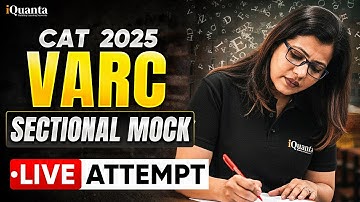 CAT 2025 VARC Live Mock Test Attempt | Strategy & RC Approach by Shabana Ma’am