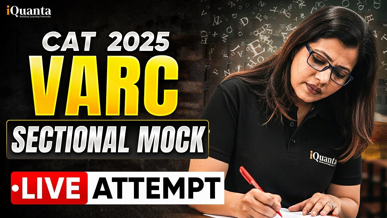 CAT 2025 VARC Live Mock Test Attempt | Strategy & RC Approach by ...