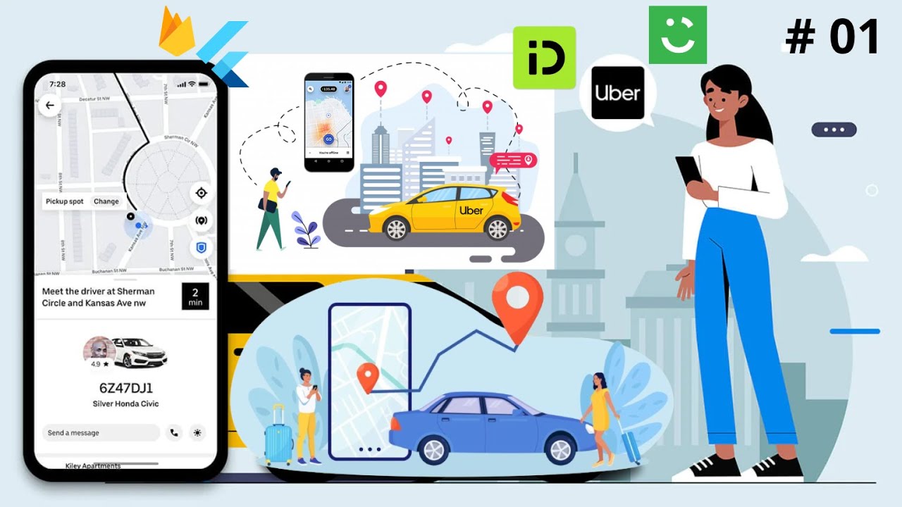 Flutter iOS & Android UBER inDriver & OLA Clone App Course 2022 - Firebase Flutter 2.8 Null Safety