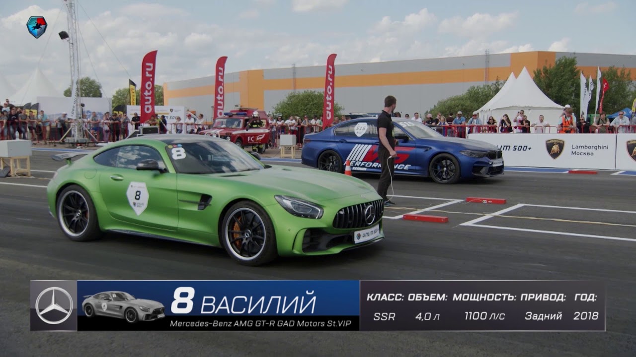 1100hp Mercedes AMG GT R GAD Motors. 300 km/h за полмили. Unlim500 highlights.