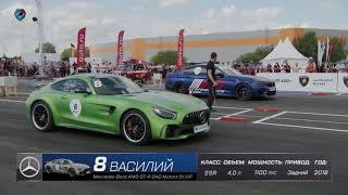 1100hp Mercedes AMG GT R GAD Motors. 300 km/h in 1/2mile challenge. Unlim500 highlights.