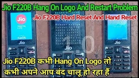 Jio F220B Hang On Logo Solution || Jio Hang Hard Reset Solution By RAJESH Repair Shop