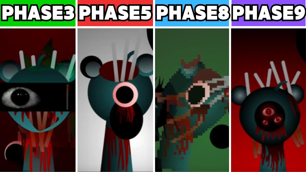 🎵Incredibox Sprunki Phase3 VS Phase5 VS Phase8 VS Phase9 | sprunki incredibox game