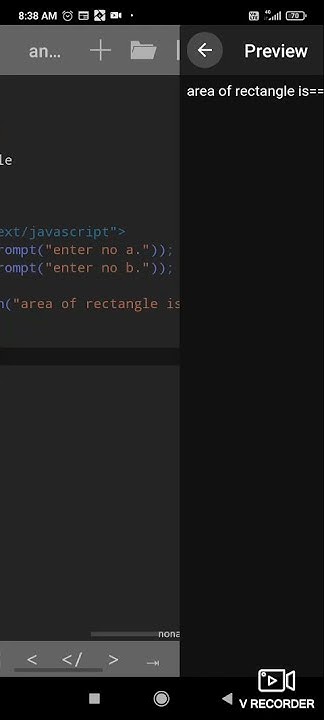 JavaScript program of area of rectangle - YouTube
