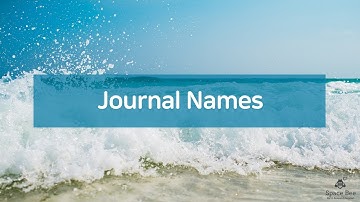 SNU EndNote Style Guide 05. Journal Names