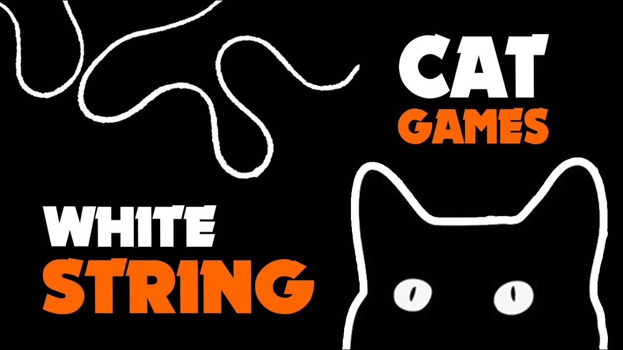 WHITE STRING thing for cats ☆ CAT GAMES 