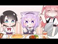 Subaru and Okayu who just keep eating at a maid café【Animated Hololive/ Eng sub】