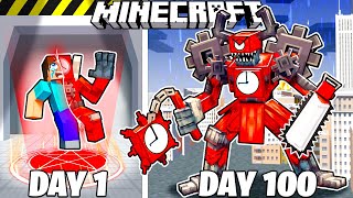 I Survived 100 Days as EVIL CLOCKMAN in Minecraft!