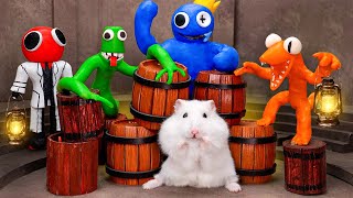 🔴 BEST Hamster Challenges 🐹 Hamster Defeats Rainbow Friends Monster | Hamster Monster Maze