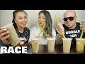 BUBBLE TEA RACE Hubby & Sister Edition 2 vs 1 | SASVlogs