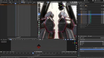 Sphere-Bot Upgrade in Blender-2.81a (WIP- 14) static rigged geometries