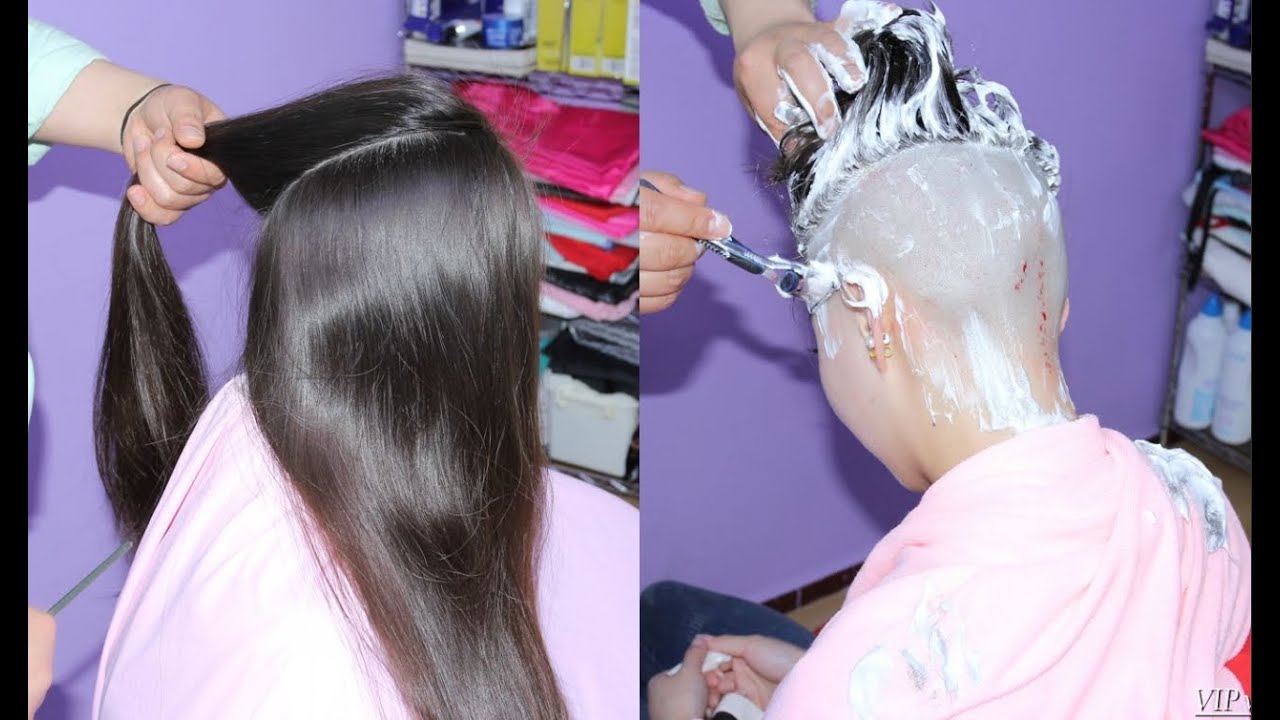 fhaircut- headshave BOB 坊主頭に剃る 剃光头 haircut BOB 剪短发 短髪にする  perm hair 断发 Rasierten Kopf   Tête rasée