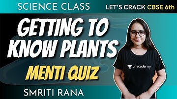 Getting to Know Plants | Menti Quiz | Science | 6th CBSE | Smriti Rana