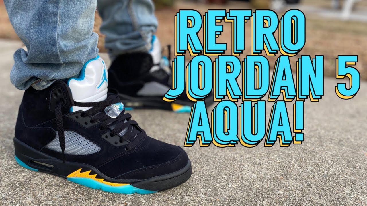 Retro Air Jordan 5 “Aqua” Detailed Review And On Feet!