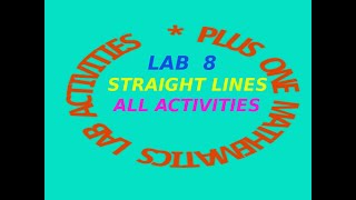 Full Plus One Maths LAB 8  Straight lines All Activities Update