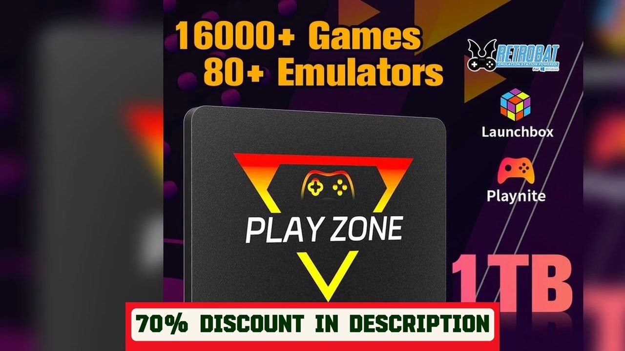 A must-have product! PlayZone 1TB Portable External Game SSD Handheld Game Console For Xbox/PS4/PS