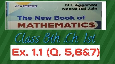 The New book of mathematics class 8th ex. 1.1 Q. 5,6&7 Ch. 1 Rational Number by rsk maths monitor